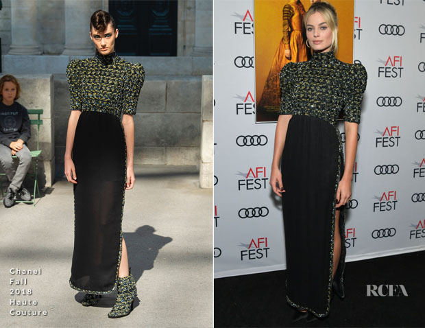 Margot Robbie In Chanel Haute Couture - AFI FEST 2018 Closing Night World Premiere Gala Screening Of 'Mary Queen Of Scots'