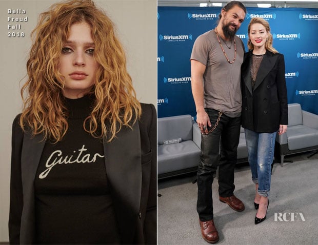 Fashion Blogger Catherine Kallon feature the Amber Heard In Bella Freud - SiriusXM's Town Hall With The Cast Of 'Aquaman'