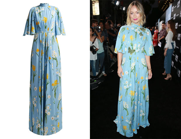 Olivia Wilde's Andrew Gn Narcissus-Print Dress
