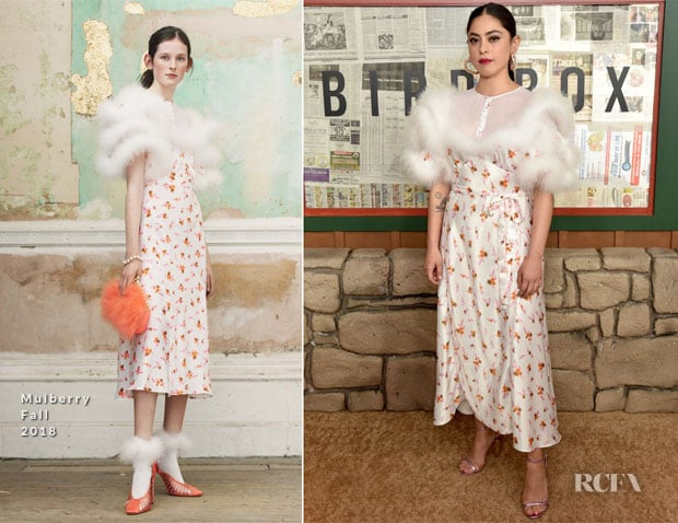 Fashion Blogger Catherine Kallon Features Rosa Salazar In Mulberry - ‘Bird Box’ New York Screening