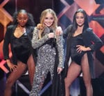 Fashion Blogger Catherine Kallon feature the Sabrina Carpenter In Moschino - Z100's Jingle Ball 2018
