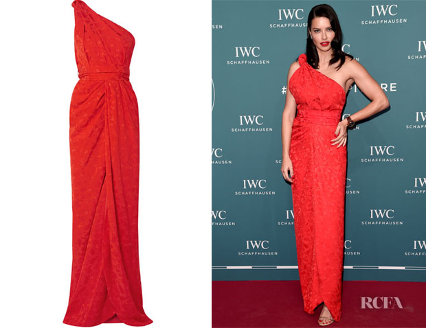 Adriana Lima's Brandon Maxwell One-Shoulder Gown - Red Carpet