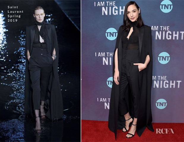 Fashion Blogger Catherine Kallon features Gal Gadot In Saint Laurent - Premiere Of TNT's 'I Am The Night'