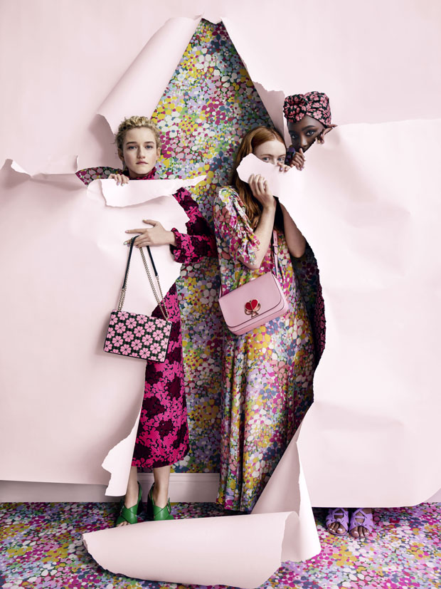 Fashion Blogger Catherine Kallon features Kiki Layne, Sadie Sink & Julia Garner for Kate Spade New York Spring 2019