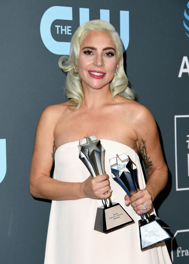 Fashion Blogger Catherine Kallon features Lady Gaga In Calvin Klein by Appointment - 2019 Critics' Choice Awards