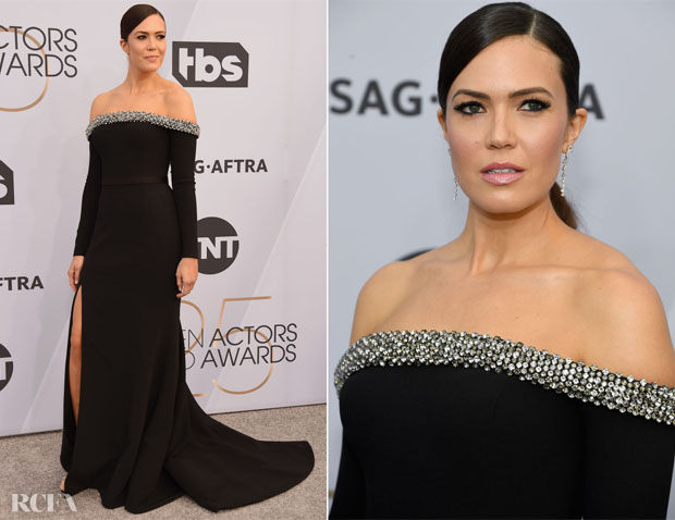 Fashion Blogger Catherine Kallon features Mandy Moore In Jason Wu - 2019 SAG Awards