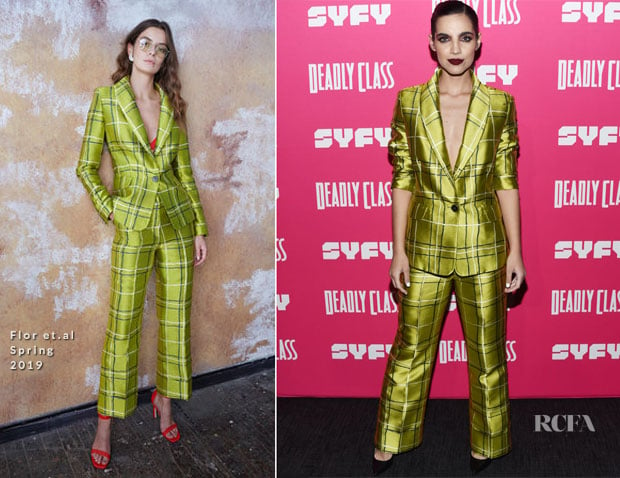 Fashion Blogger Catherine Kallon features Maria Gabriela de Faria In Flor et.al - SYFY's New Series 'Deadly Class' Premiere Screening