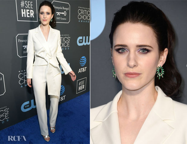 Fashion Blogger Catherine Kallon features Rachel Brosnahan In Carolina Herrera - 2019 Critics’ Choice Awards