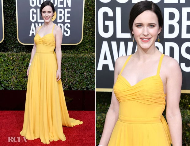 Fashion Blogger Catherine Kallon features Rachel Brosnahan In Prada - 2019 Golden Globe Awards