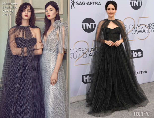Fashion Blogger Catherine Kallon features Sophia Bush In Monique Lhuillier - 2019 SAG Awards