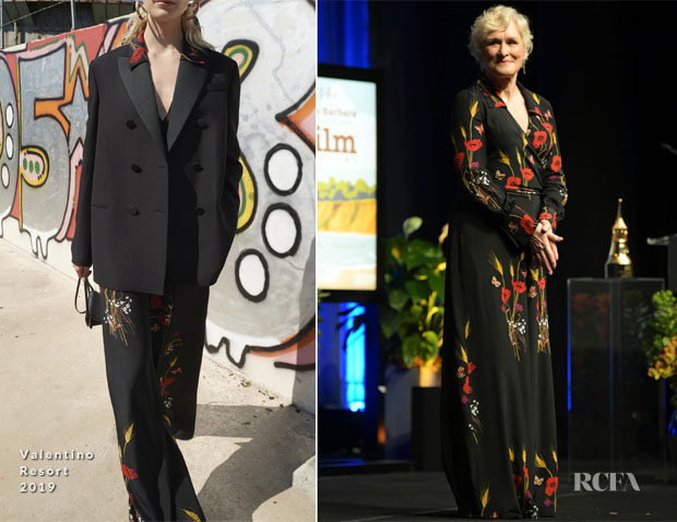 Fashion Blogger Catherine Kallon features Glenn Close In Valentino - 2019 Santa Barbara International Film Festival 