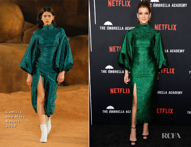 Fashion Blogger Catherine Kallon features Kate Walsh In Camilla and Marc - Premiere Of Netflix’s ‘The Umbrella Academy’
