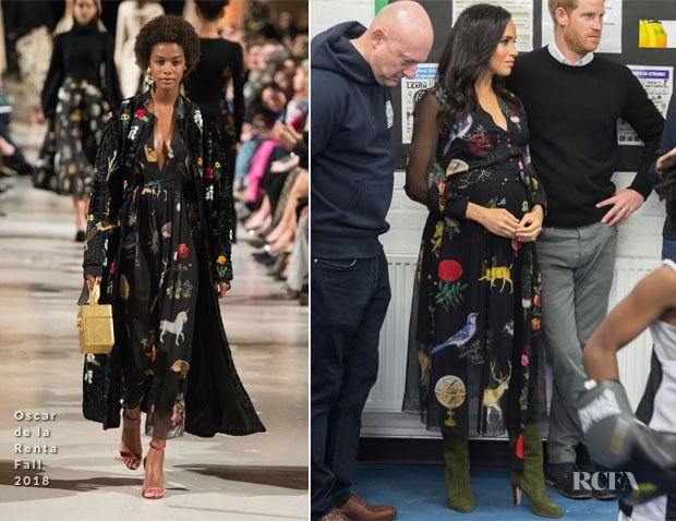 Fashion Blogger Catherine Kallon features Meghan Markle In William Vintage & Oscar de la Renta - Bristol Visit