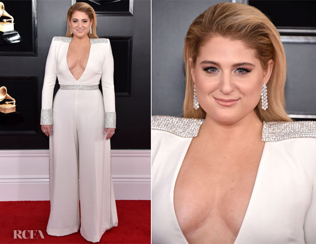 Fashion Blogger Catherine Kallon features Meghan Trainor In Christian Siriano - 2019 Grammy Awards