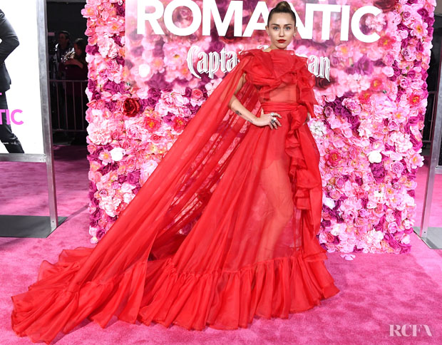 Fashion Blogger Catherine Kallon features Miley Cyrus In Valentino - ‘Isn’t it Romantic’ LA Premiere