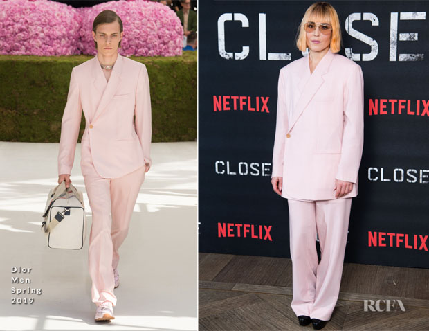 Fashion Blogger Catherine Kallon features Noomi Rapace In Dior Men - 'CLOSE' London Screening