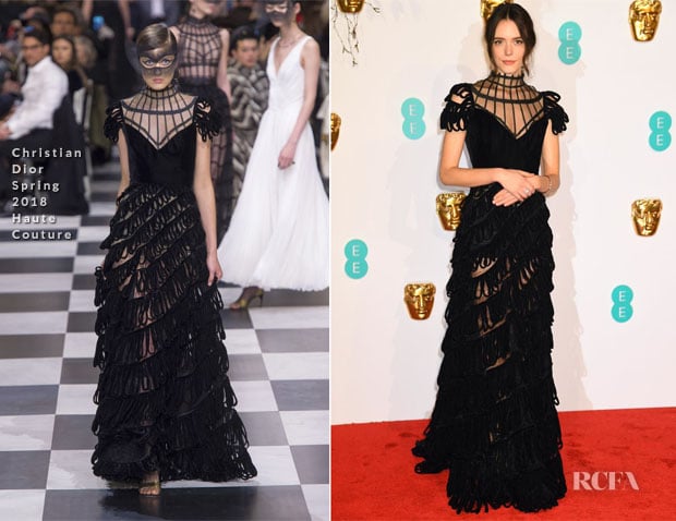 Fashion Blogger Catherine Kallon features Stacy Martin In Christian Dior Haute Couture - 2019 BAFTAs