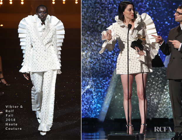 Fashion Blogger Catherine Kallon features St. Vincent In Vikor & Rolf Haute Couture - 2019 Grammy Awards