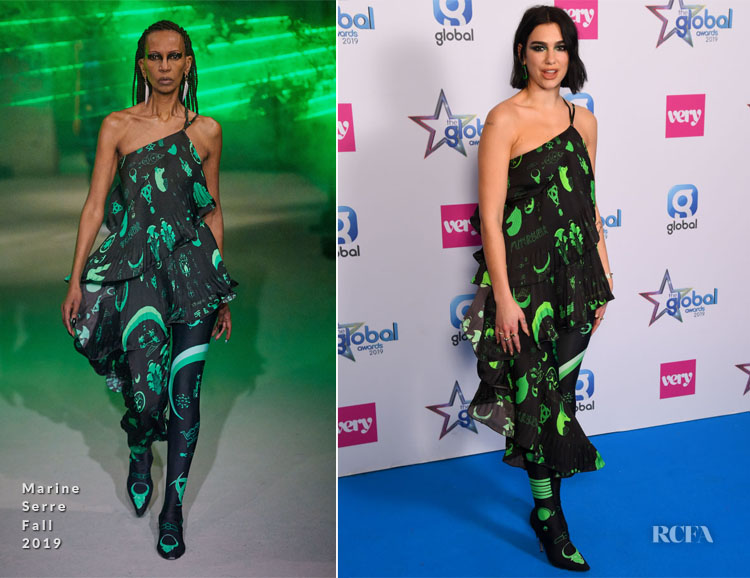 Dua Lipa In Marine Serre - The Global Awards 2019 