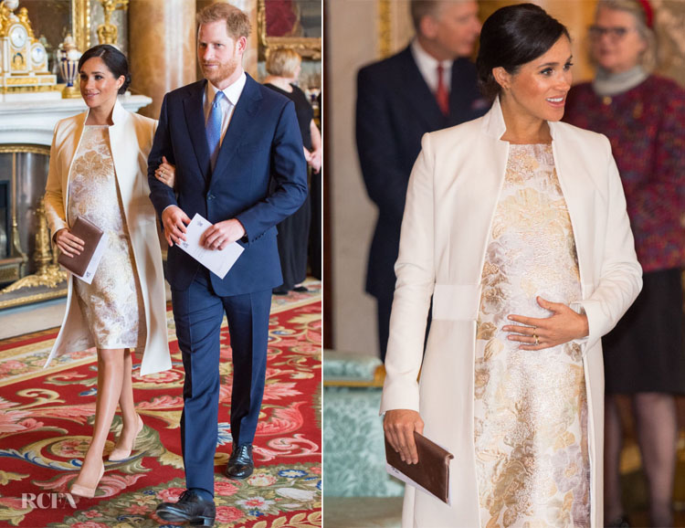 Meghan, Duchess of Sussex In Amanda Wakeley - The 50th Anniversary Of The Investiture Of The Prince of Wales