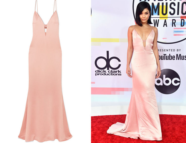 Vanessa Hudgens' Cushnie Cutout Hammered-Satin Gown