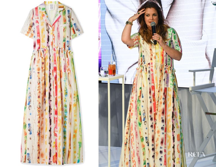 Drew Barrymore's Rosie Assoulin Printed Dress