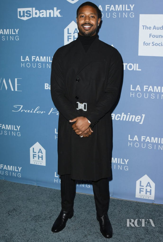 Michael B Jordan In Dior Men - LAFH Awards