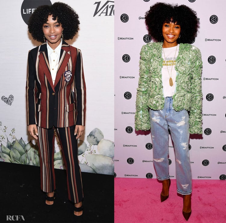 Yara Shahidi In Tory Burch & Balmain Variety's Power Of Women: New York event and Beautycon Festival