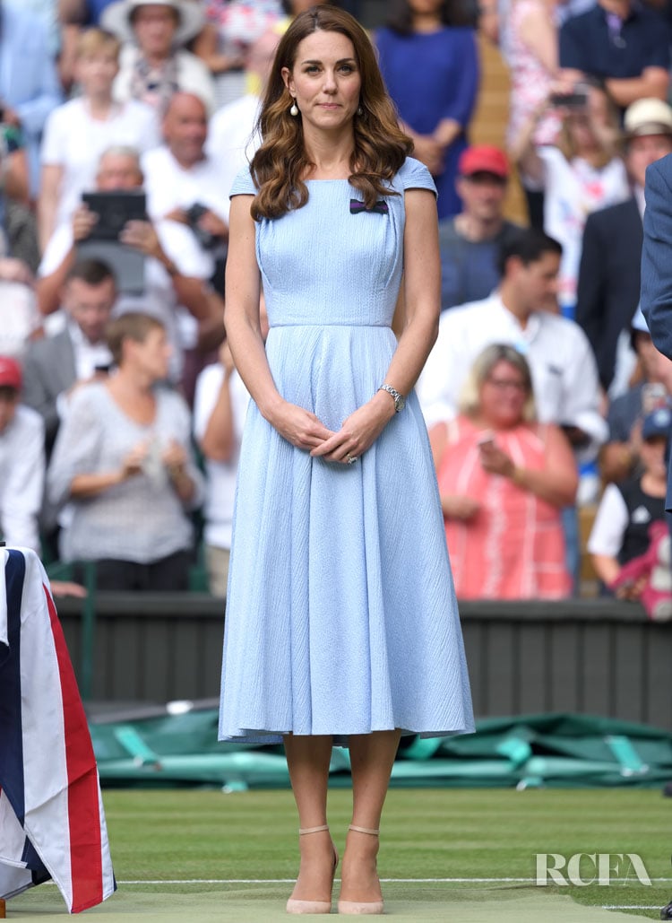 Catherine, Duchess of Cambridge Wears Baby Blue To The Wimbledon Men’s Final