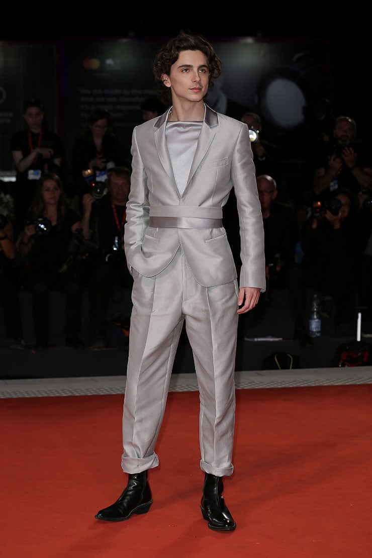 Timothée Chalamet In Haider Ackermann – ‘The King’ Venice Film Festival Photocall & Premiere