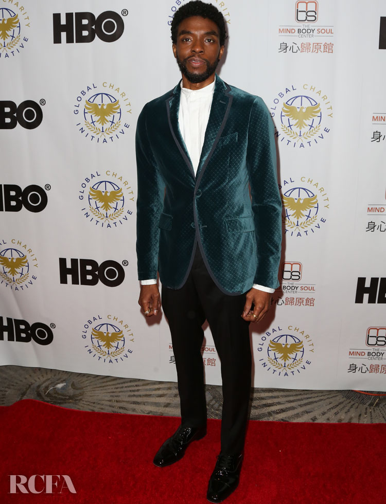 Chadwick Boseman's Etro Double - Red Carpet Fashion Awards