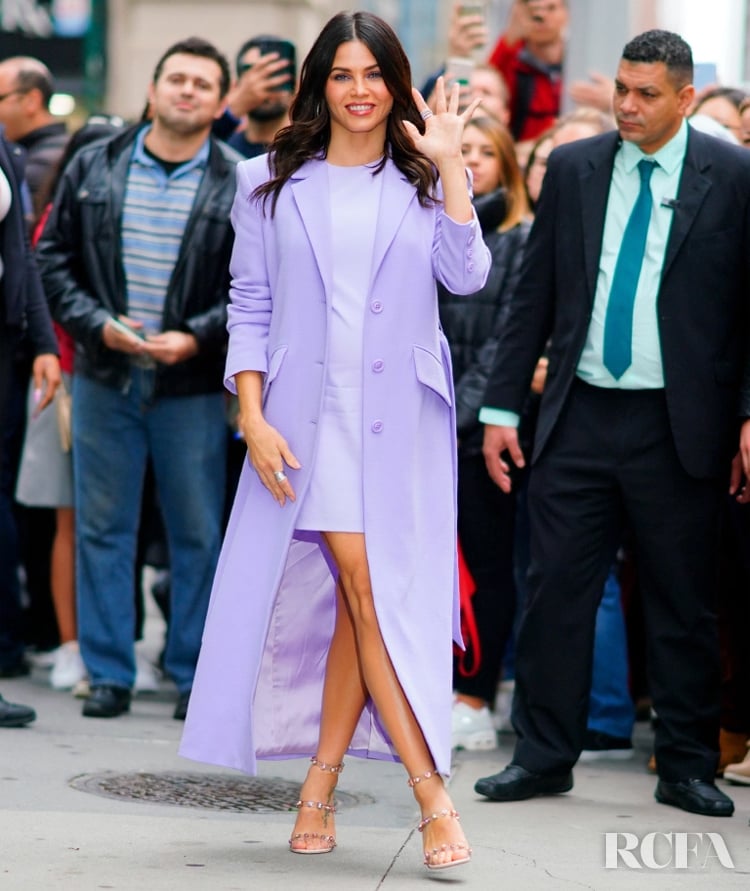 Jenna Dewan Goes Matchy In Purple Alice + Olivia For Build Series