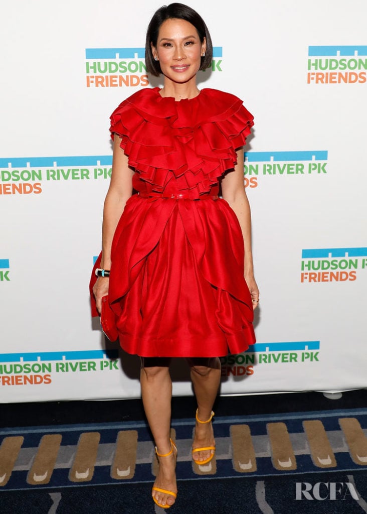 Lucy Liu Is A Lady In Red Greta Constantine For The 2019 Hudson River Park Gala