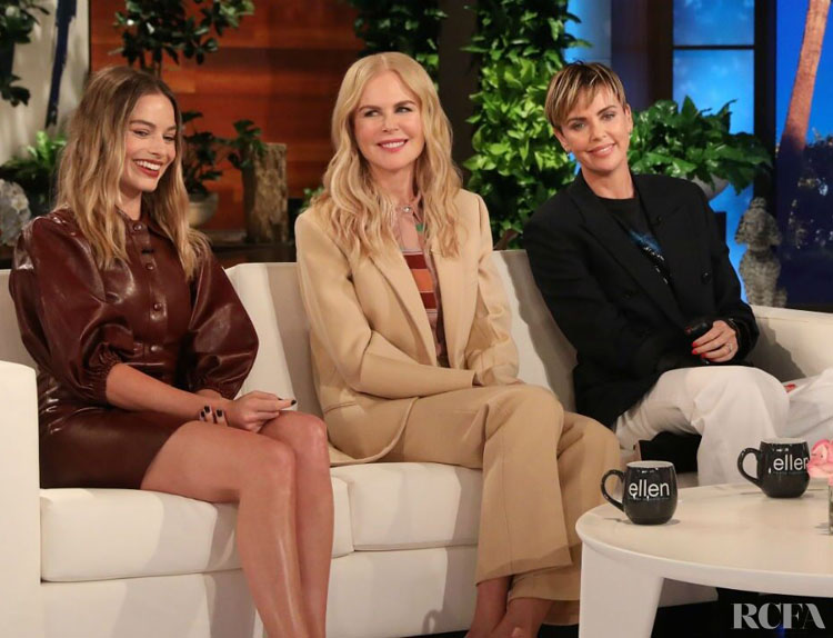 Margot Robbie, Nicole Kidman and Charlize Theron Promote 'Bombshell' On The Ellen Show