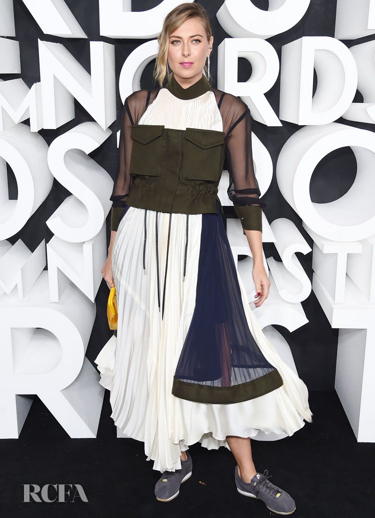 Maria Sharapova’s Hybrid Sacai Designs Turns Heads At The Nordstrom NYC Flagship Opening Party