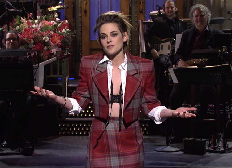 Kristen Stewart Opens SNL In Vivienne Westwood