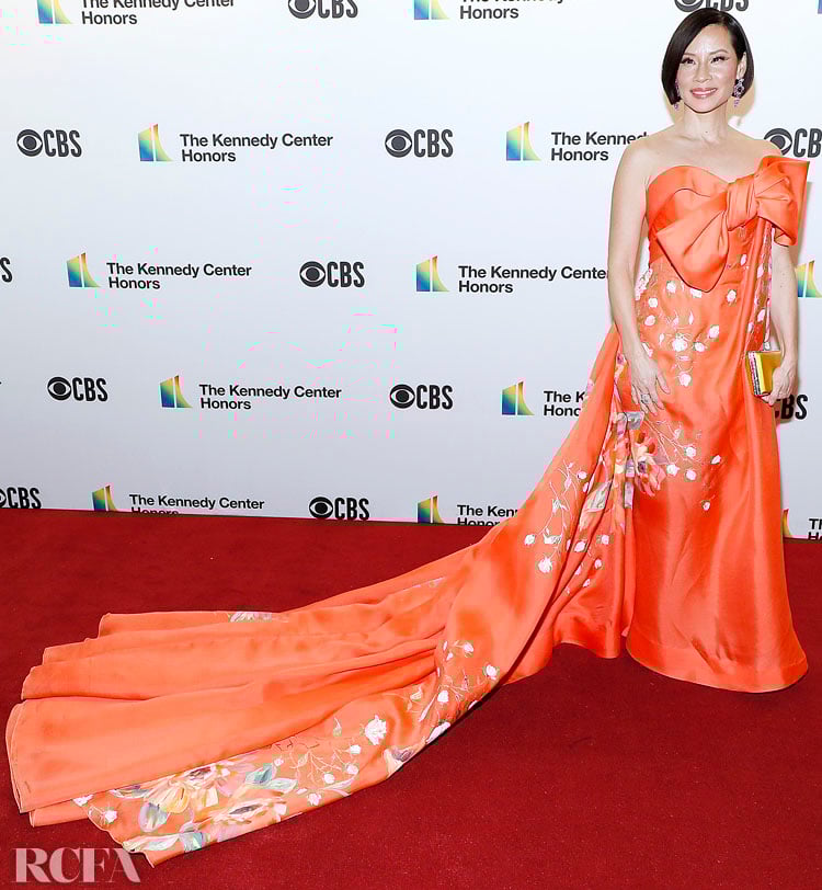 Lucy Liu's Tangy Floral Look For 42nd Annual Kennedy Center Honors