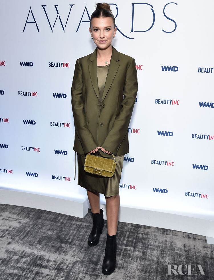 Millie Bobby Brown Wore Helmut Lang To The 2019 WWD Beauty Inc Awards