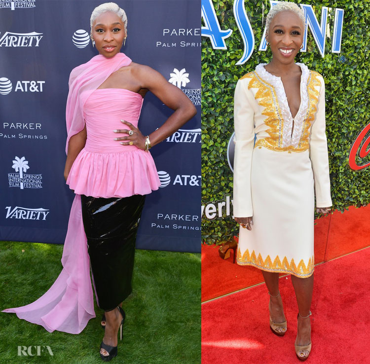 Cynthia Erivo's Pre-Golden Globes Red Carpet Looks