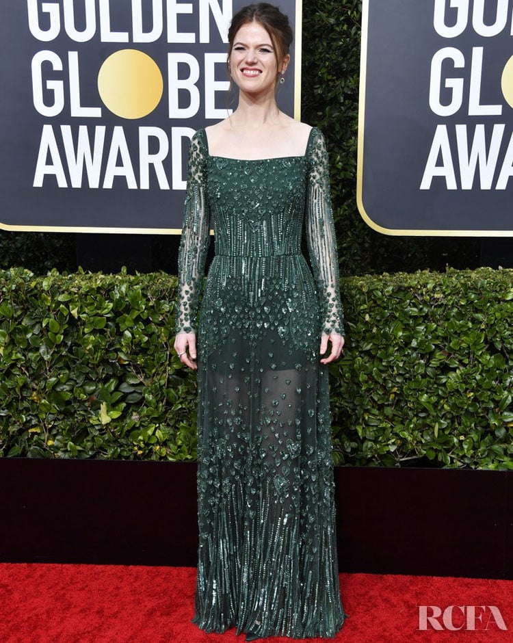 Rose Leslie in Ellie Saab 2020 Golden Globe Awards