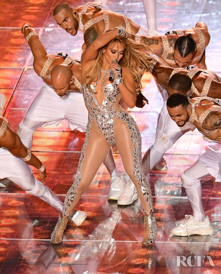 Jennifer Lopez Wore Atelier Versace For Her Super Bowl LIV Performance