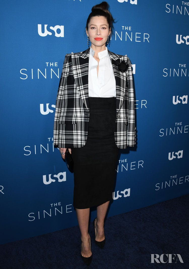 Jessica Biel Wore Alexandre Vauthier Haute Couture To The ‘The Sinner’ Season 3 Premiere
