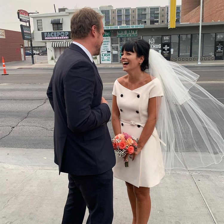 Lily Allen Weds David Harbour In Dior