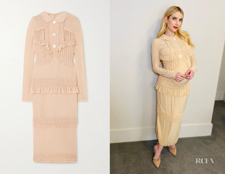 Emma Roberts’ Miu Miu Ruffled Dress