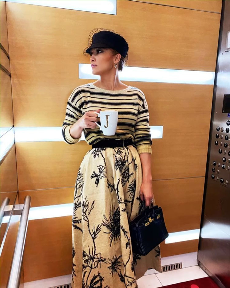 Jennifer Lopez Starts Her Day With A Cup of Joe & Dior