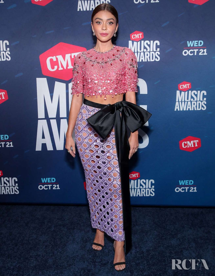 Sarah Hyland Wore Three Looks Co-Hosting The 2020 CMT Music Awards