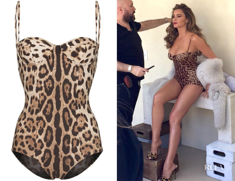 Sofia Vergara’s Dolce & Gabbana Leopard Print Swimsuit