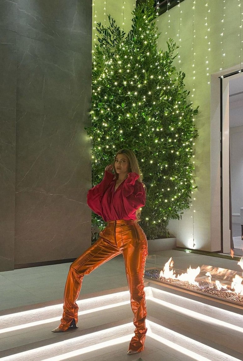 Kylie Jenner Gets Ready For The Holidays Wearing LaQuan Smith