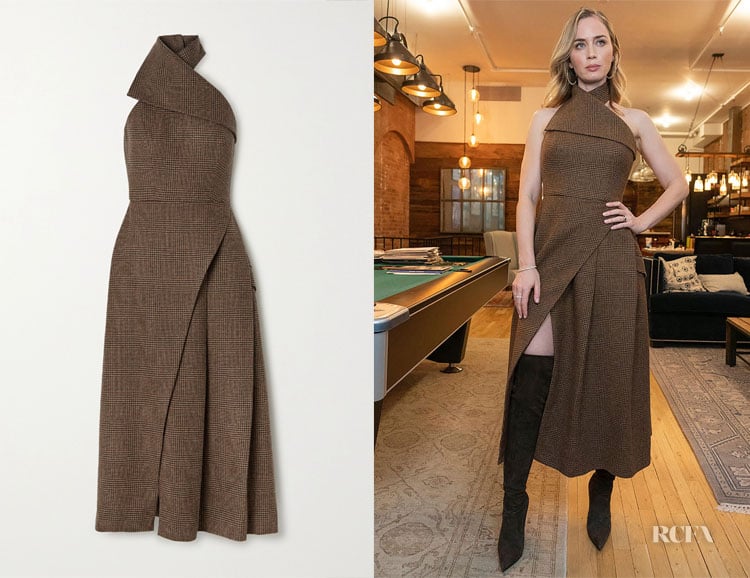 brandon maxwell brown dress RIXO Meg Leopard Midi Polka Dot