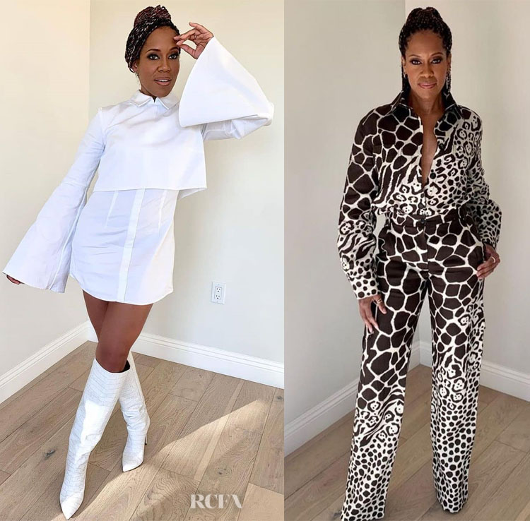 Regina King Promotes ‘One Night In Miami’ Wearing Aliétte & Salvatore Ferragamo